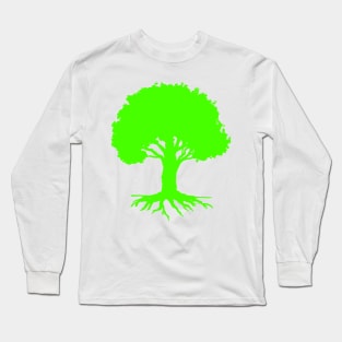 Tree,Well Rooted-Green Version Long Sleeve T-Shirt